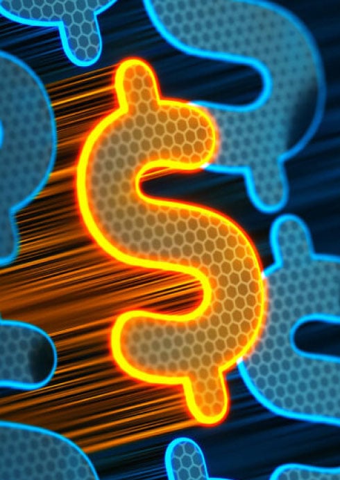 highlighted money sign