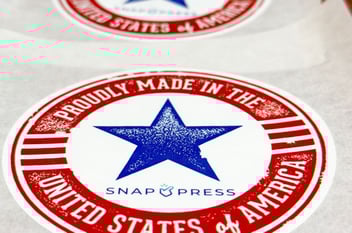 Made in the USA label by SnapPress