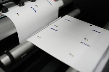 Image of the SnapPress LP-1 Printing a roll of labels