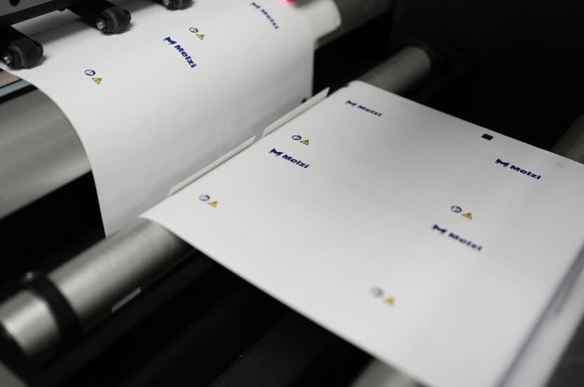 Image of the SnapPress LP-1 Printing a roll of labels 